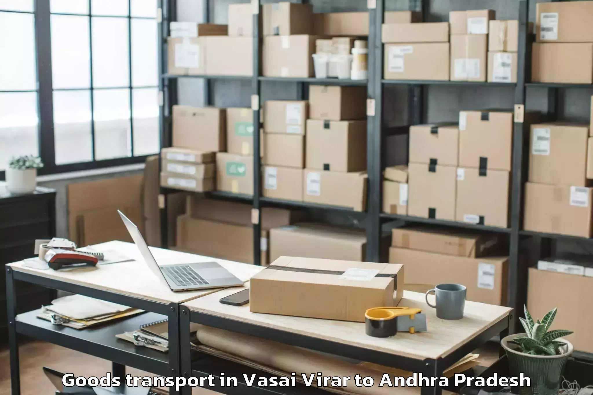 Book Your Vasai Virar to Peddavadugur Goods Transport Today